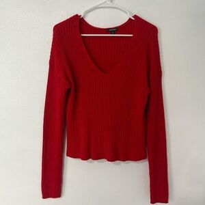 target red knit v neck
